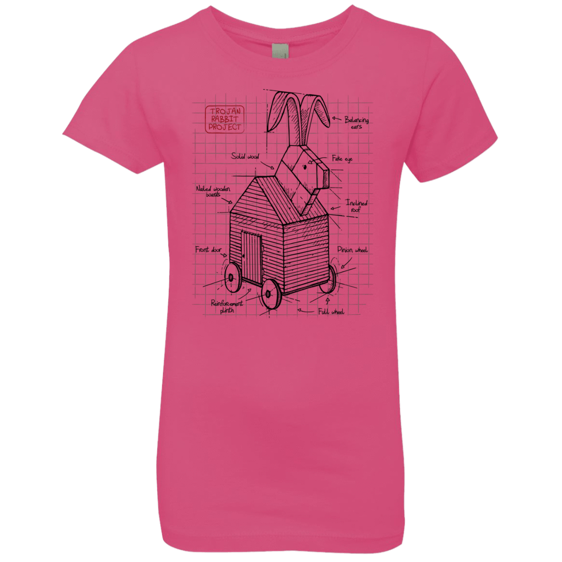 T-Shirts Hot Pink / YXS Trojan Rabbit Plan Girls Premium T-Shirt