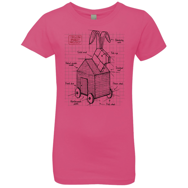 T-Shirts Hot Pink / YXS Trojan Rabbit Plan Girls Premium T-Shirt
