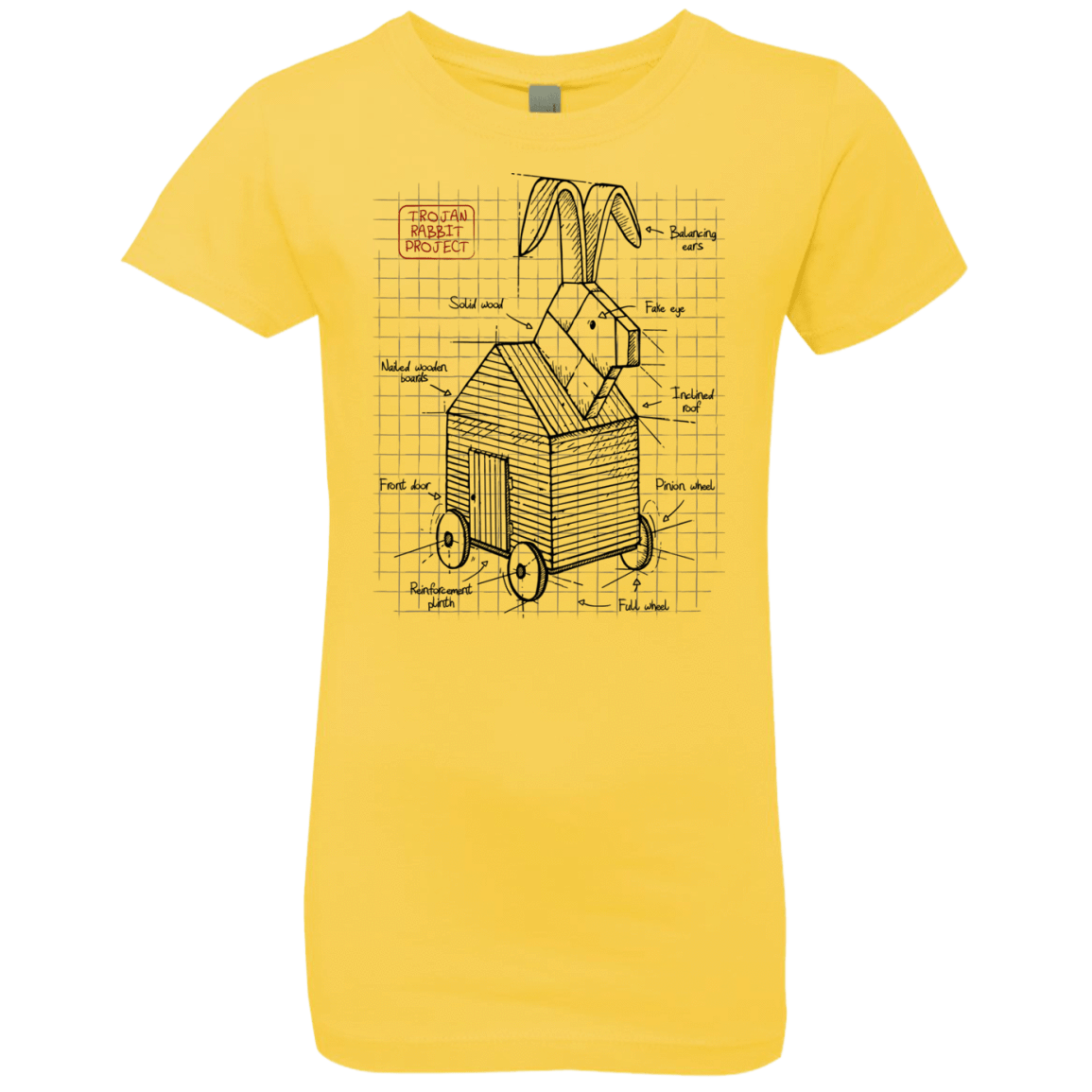 T-Shirts Vibrant Yellow / YXS Trojan Rabbit Plan Girls Premium T-Shirt
