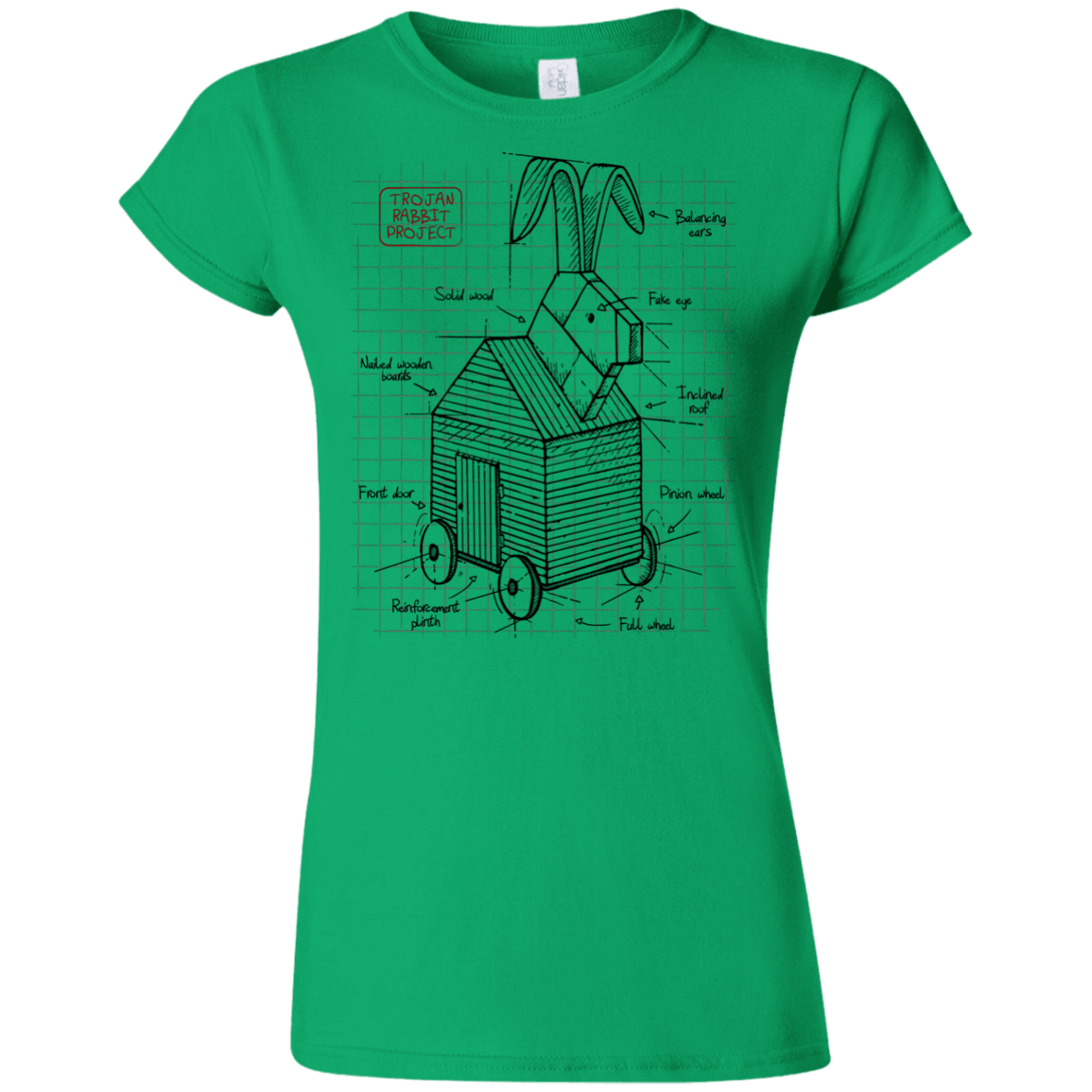 T-Shirts Irish Green / S Trojan Rabbit Plan Junior Slimmer-Fit T-Shirt