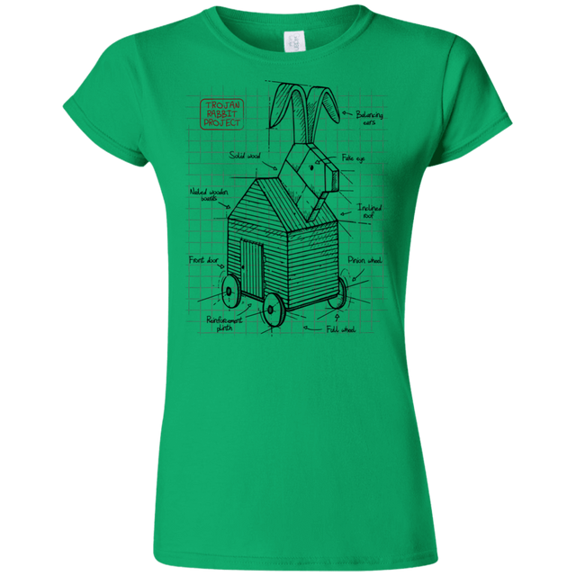 T-Shirts Irish Green / S Trojan Rabbit Plan Junior Slimmer-Fit T-Shirt