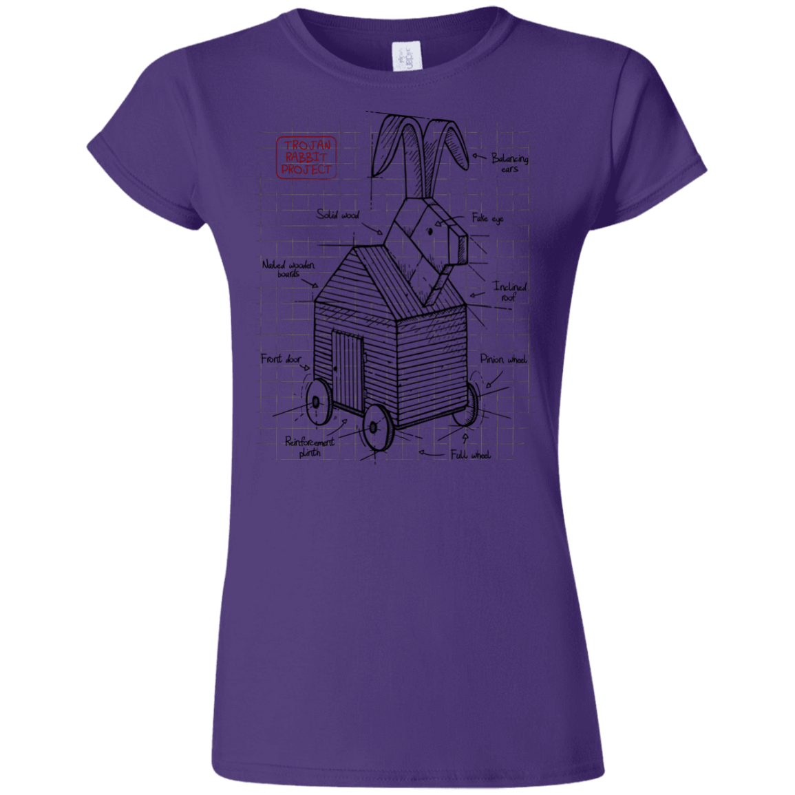 T-Shirts Purple / S Trojan Rabbit Plan Junior Slimmer-Fit T-Shirt