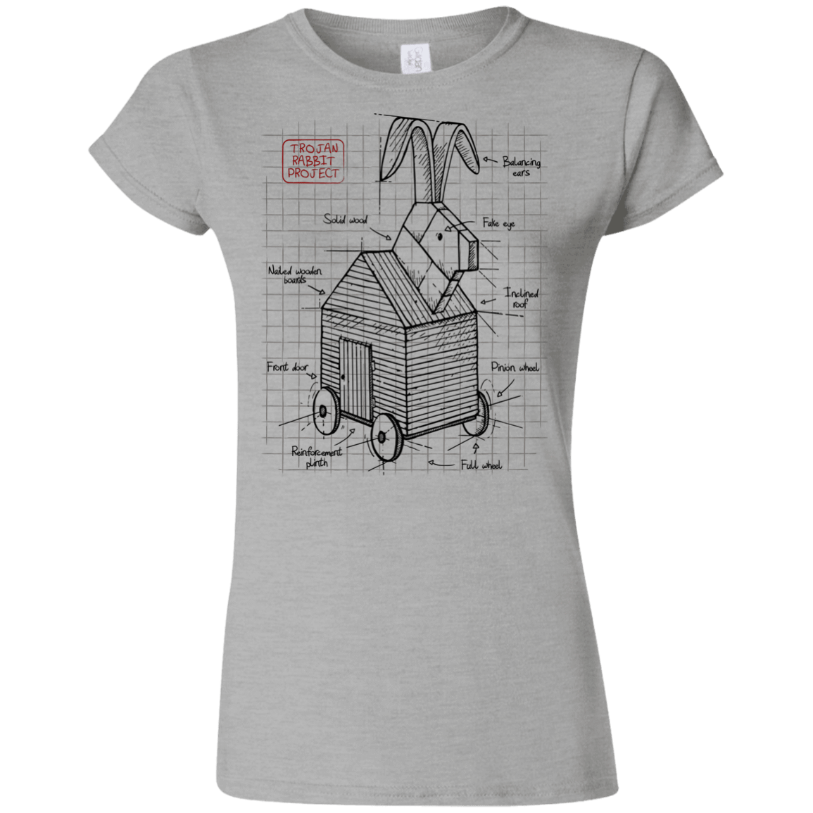 T-Shirts Sport Grey / S Trojan Rabbit Plan Junior Slimmer-Fit T-Shirt