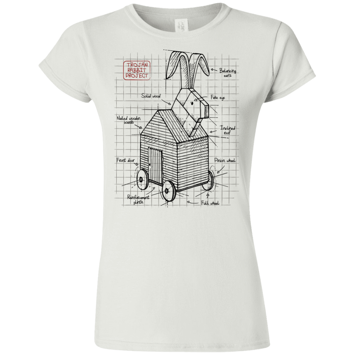 T-Shirts White / S Trojan Rabbit Plan Junior Slimmer-Fit T-Shirt