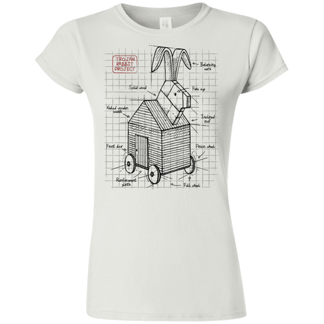 T-Shirts White / S Trojan Rabbit Plan Junior Slimmer-Fit T-Shirt