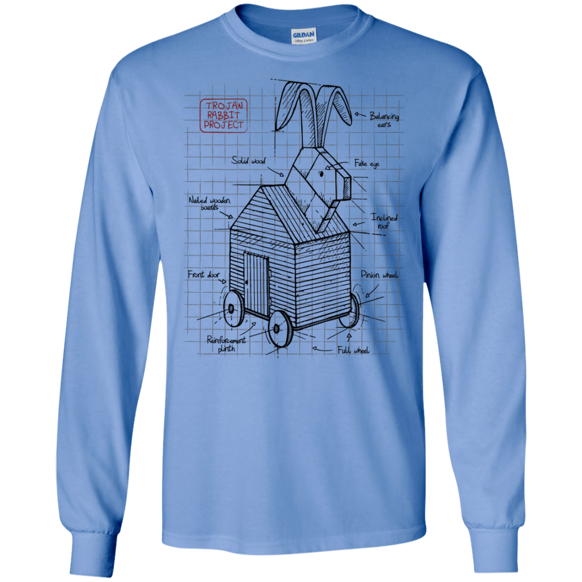 Trojan Rabbit Plan Men's Long Sleeve T-Shirt