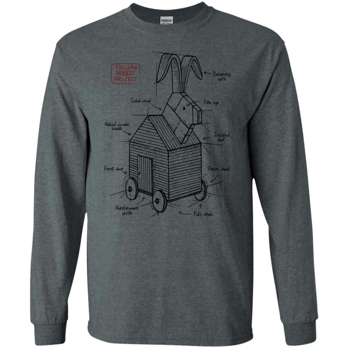 Trojan Rabbit Plan Men's Long Sleeve T-Shirt