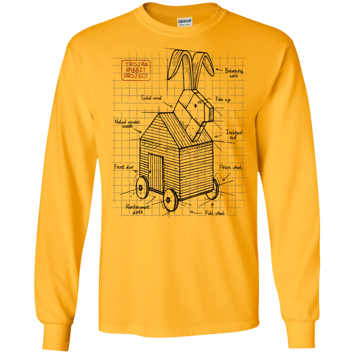 Trojan Rabbit Plan Men's Long Sleeve T-Shirt