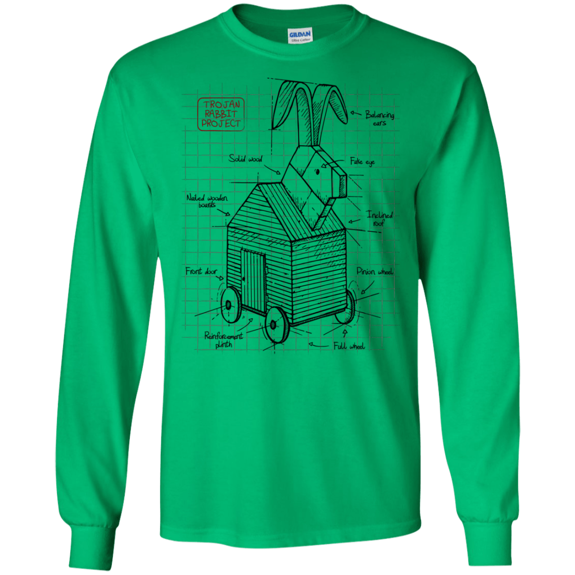 Trojan Rabbit Plan Men's Long Sleeve T-Shirt