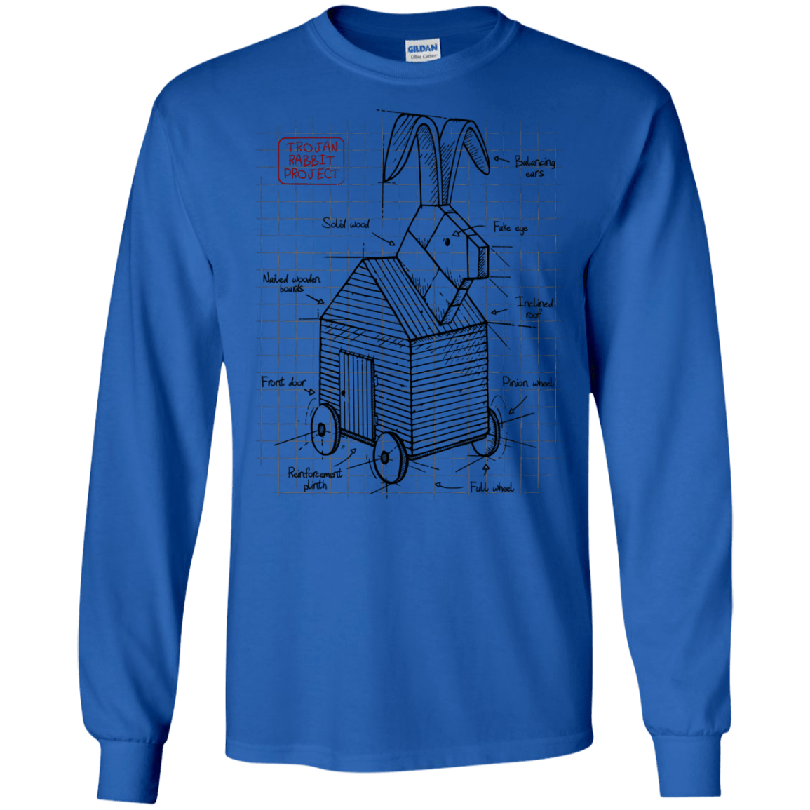 Trojan Rabbit Plan Men's Long Sleeve T-Shirt