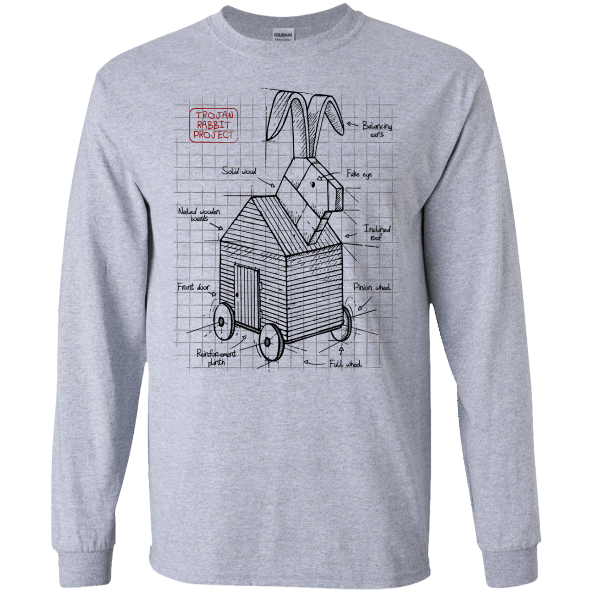 Trojan Rabbit Plan Men's Long Sleeve T-Shirt