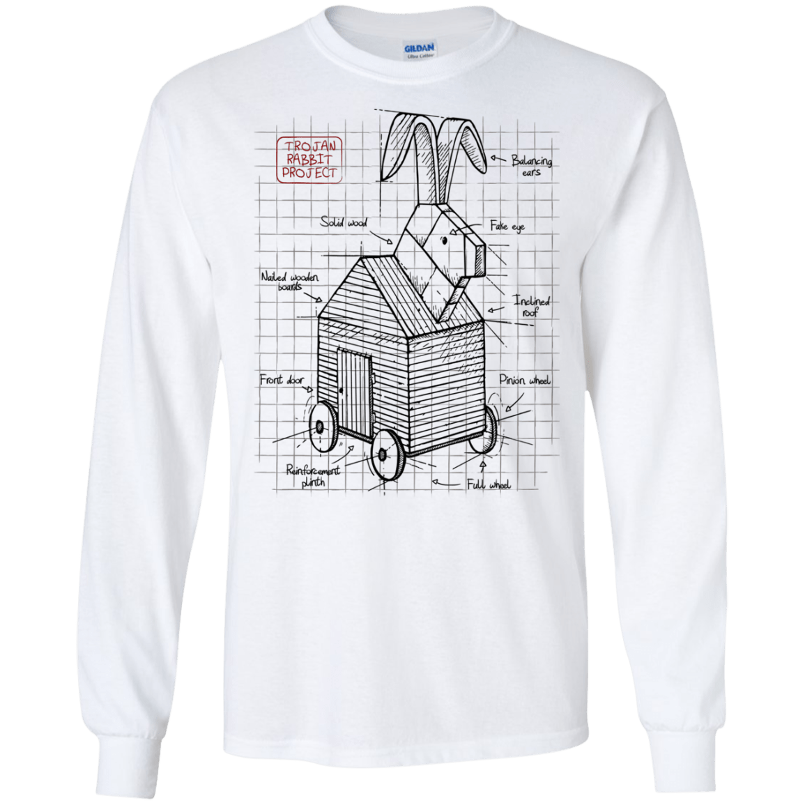 Trojan Rabbit Plan Men's Long Sleeve T-Shirt