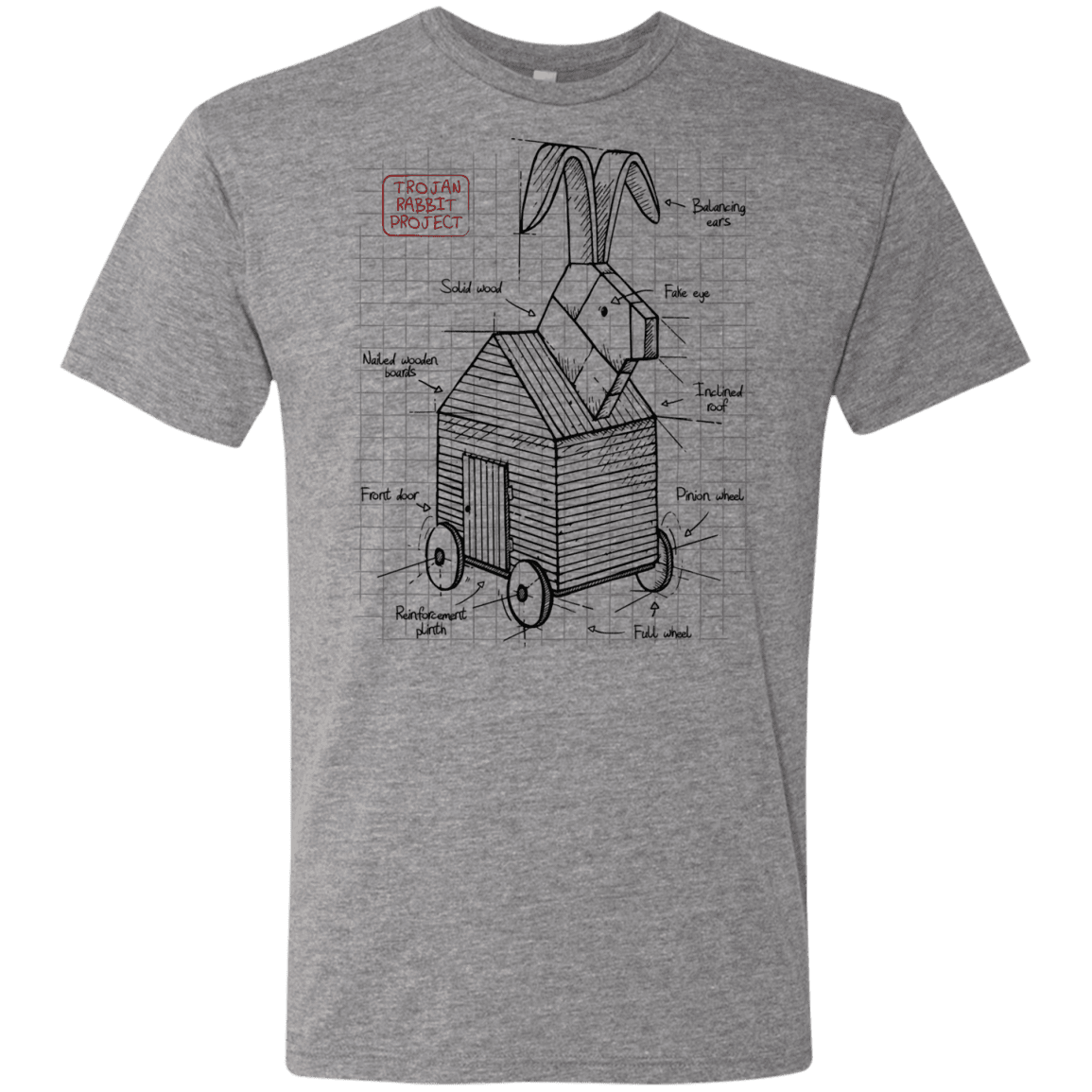 T-Shirts Premium Heather / S Trojan Rabbit Plan Men's Triblend T-Shirt