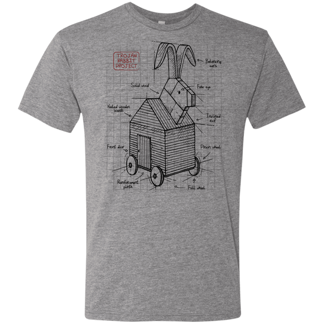 T-Shirts Premium Heather / S Trojan Rabbit Plan Men's Triblend T-Shirt