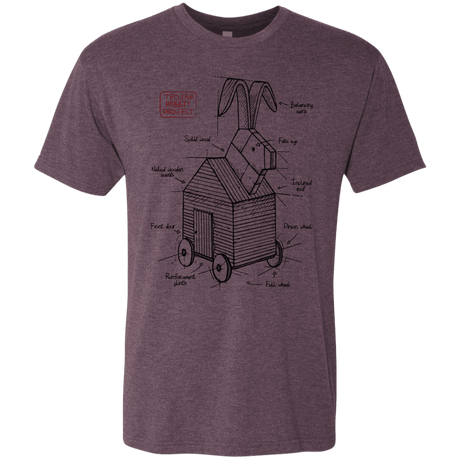 T-Shirts Vintage Purple / S Trojan Rabbit Plan Men's Triblend T-Shirt