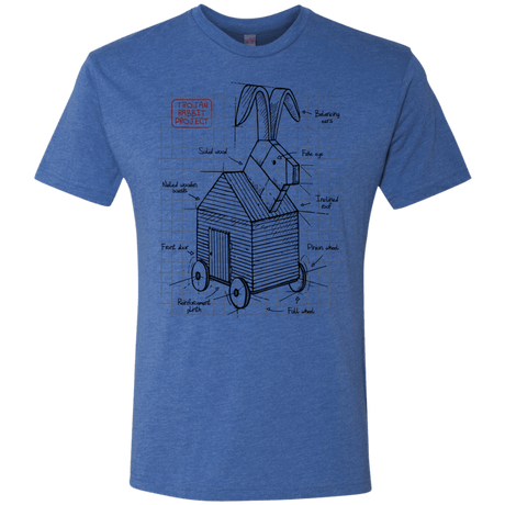 T-Shirts Vintage Royal / S Trojan Rabbit Plan Men's Triblend T-Shirt