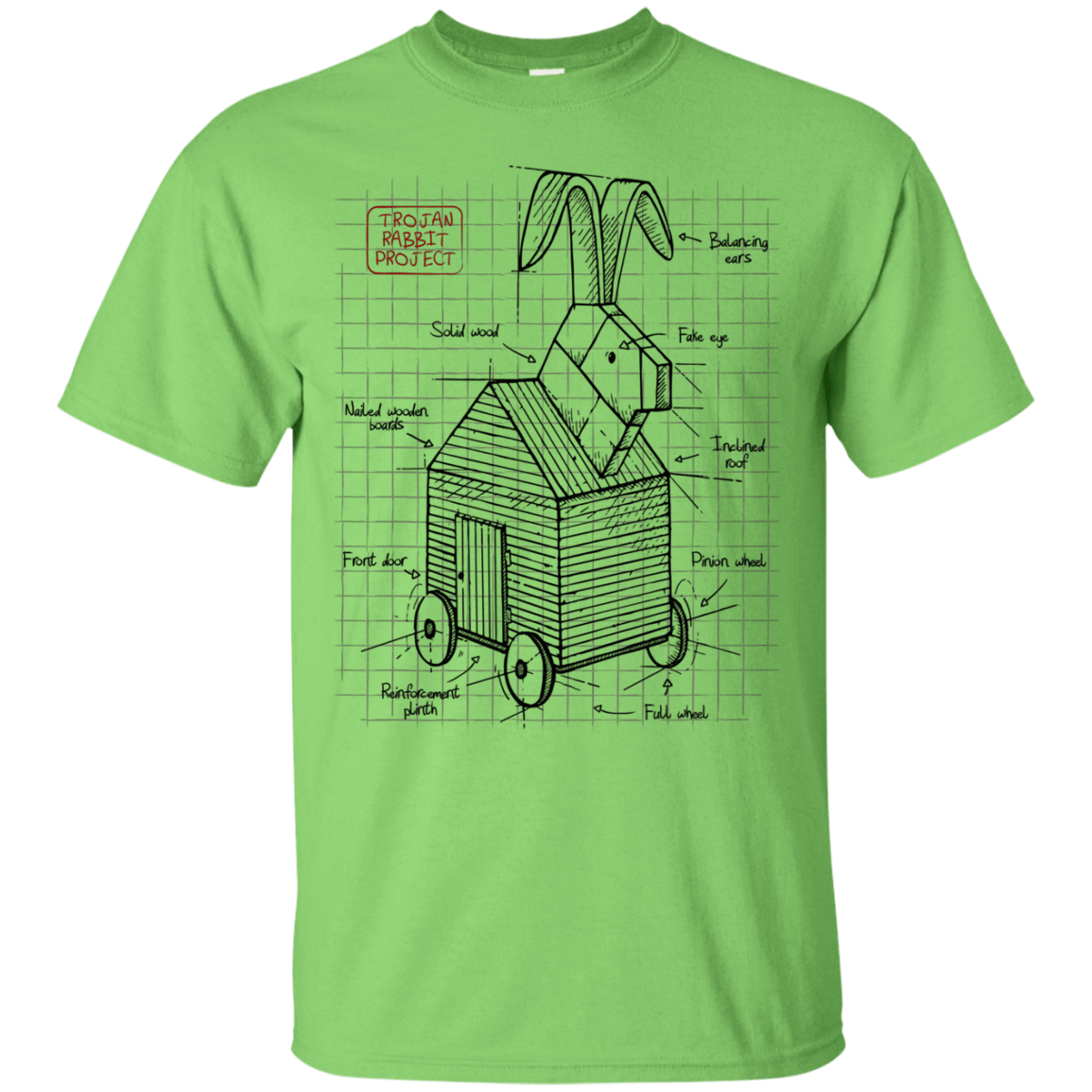 T-Shirts Lime / S Trojan Rabbit Plan T-Shirt