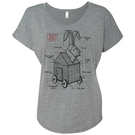 Trojan Rabbit Plan Triblend Dolman Sleeve