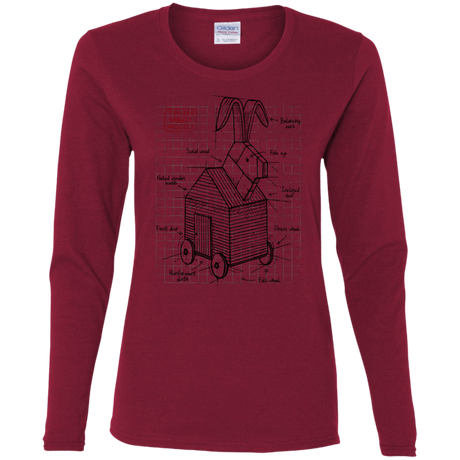 T-Shirts Cardinal / S Trojan Rabbit Plan Women's Long Sleeve T-Shirt