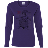 T-Shirts Purple / S Trojan Rabbit Plan Women's Long Sleeve T-Shirt