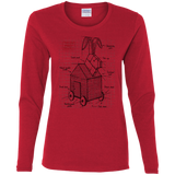 T-Shirts Red / S Trojan Rabbit Plan Women's Long Sleeve T-Shirt