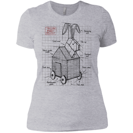 T-Shirts Heather Grey / X-Small Trojan Rabbit Plan Women's Premium T-Shirt