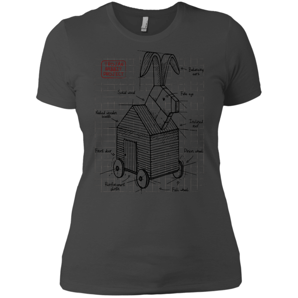 T-Shirts Heavy Metal / X-Small Trojan Rabbit Plan Women's Premium T-Shirt
