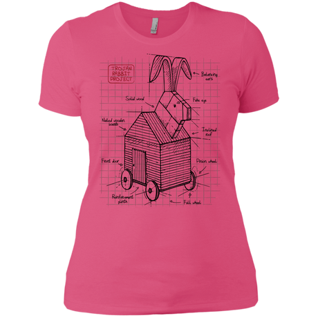 T-Shirts Hot Pink / X-Small Trojan Rabbit Plan Women's Premium T-Shirt