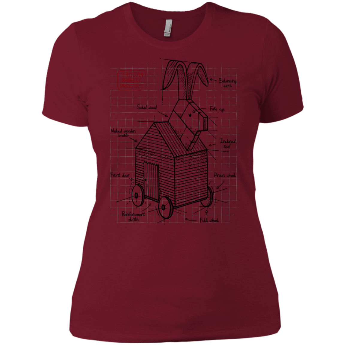 T-Shirts Scarlet / X-Small Trojan Rabbit Plan Women's Premium T-Shirt