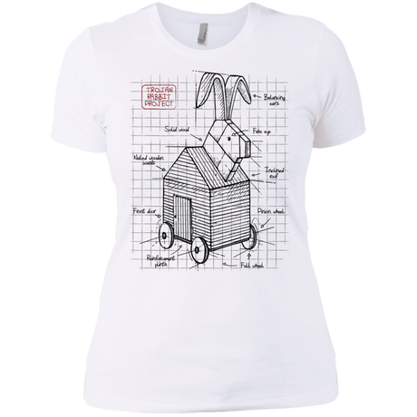 T-Shirts White / X-Small Trojan Rabbit Plan Women's Premium T-Shirt