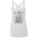 Trojan Rabbit Plan Women's Triblend Racerback Tank