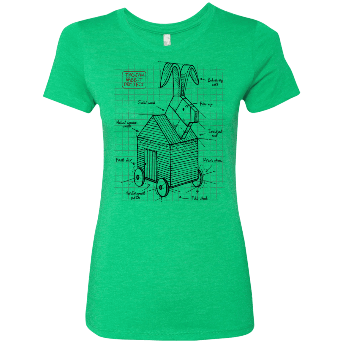 T-Shirts Envy / S Trojan Rabbit Plan Women's Triblend T-Shirt