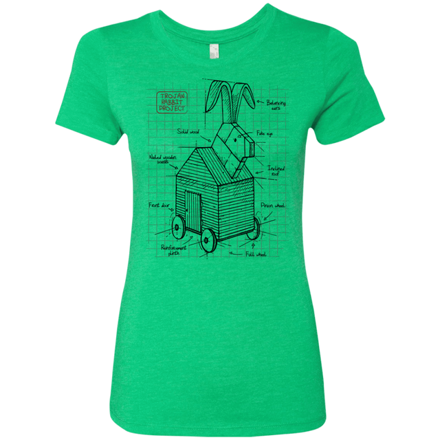 T-Shirts Envy / S Trojan Rabbit Plan Women's Triblend T-Shirt