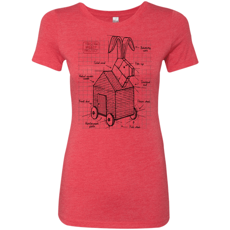 T-Shirts Vintage Red / S Trojan Rabbit Plan Women's Triblend T-Shirt