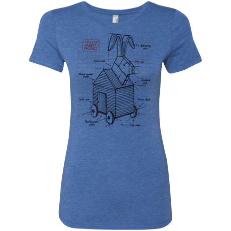 T-Shirts Vintage Royal / S Trojan Rabbit Plan Women's Triblend T-Shirt