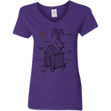 T-Shirts Purple / S Trojan Rabbit Plan Women's V-Neck T-Shirt