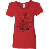 T-Shirts Red / S Trojan Rabbit Plan Women's V-Neck T-Shirt