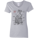 T-Shirts Sport Grey / S Trojan Rabbit Plan Women's V-Neck T-Shirt