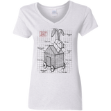 T-Shirts White / S Trojan Rabbit Plan Women's V-Neck T-Shirt