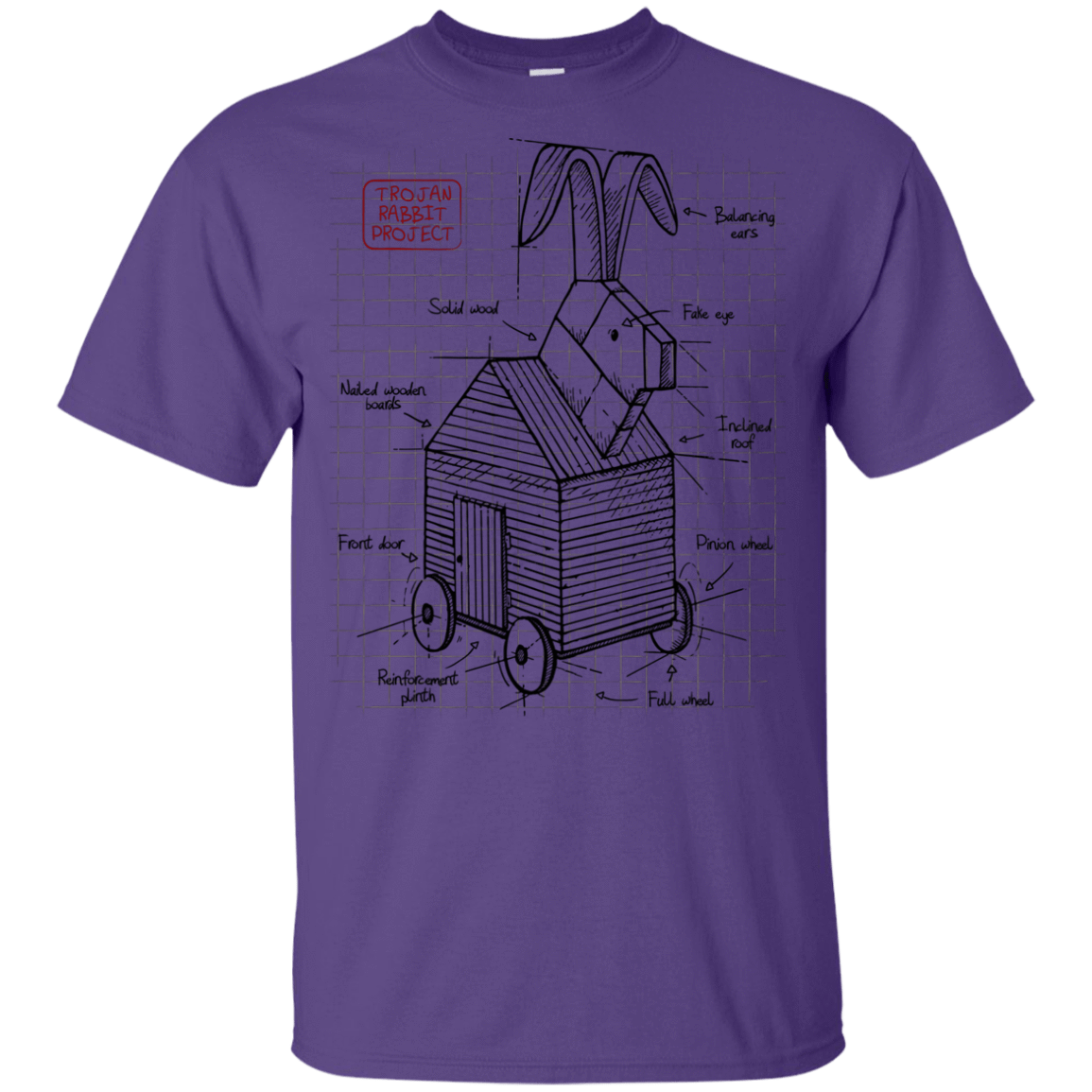 T-Shirts Purple / YXS Trojan Rabbit Plan Youth T-Shirt