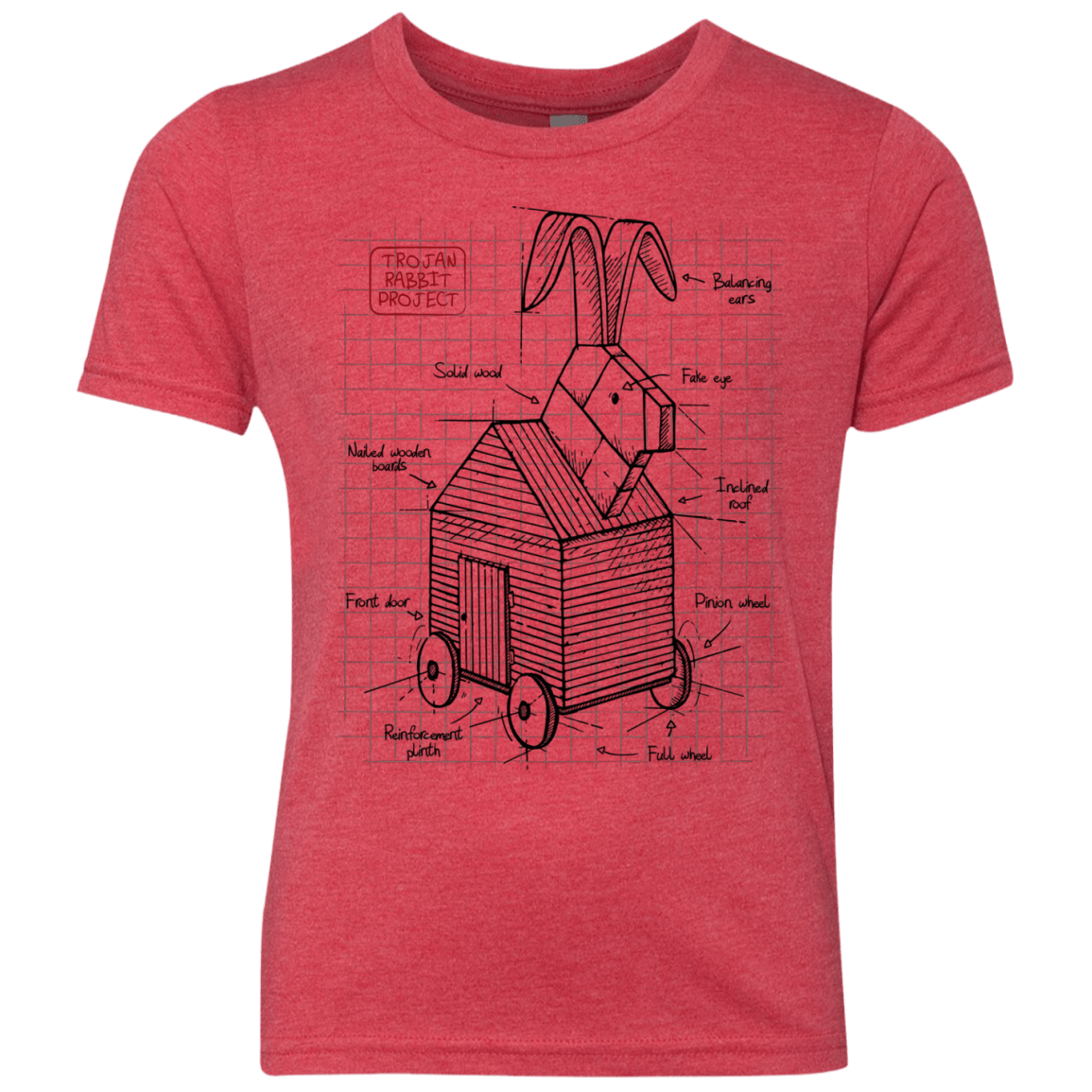 Trojan Rabbit Plan Youth Triblend T-Shirt