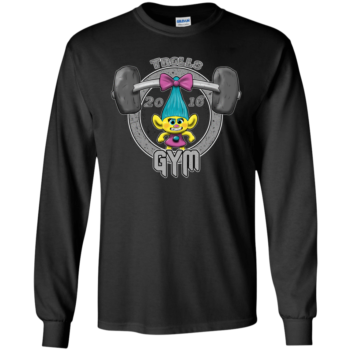 T-Shirts Black / S Trolls Gym Men's Long Sleeve T-Shirt