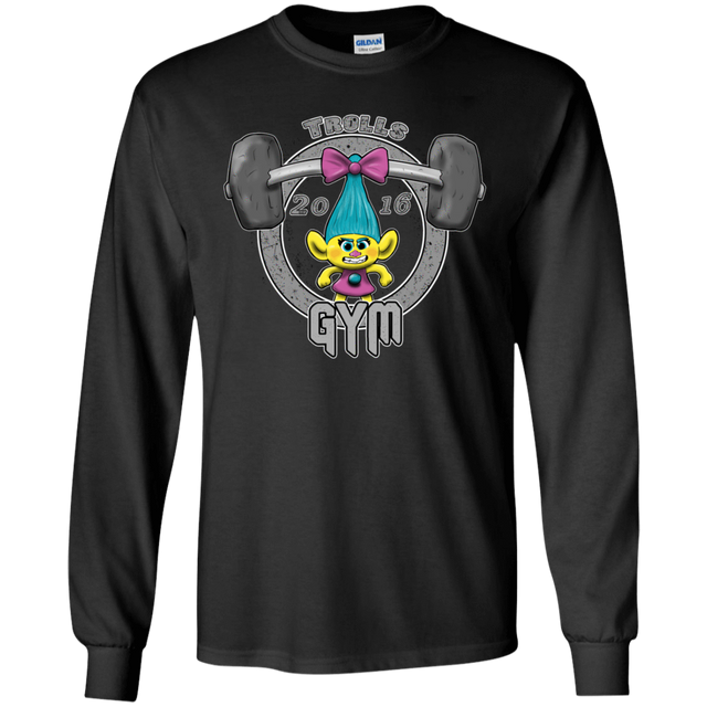 T-Shirts Black / S Trolls Gym Men's Long Sleeve T-Shirt