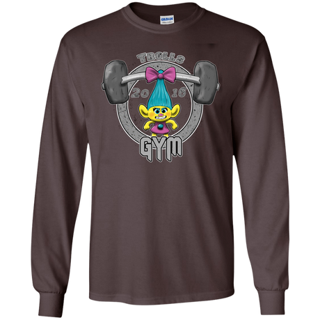 T-Shirts Dark Chocolate / S Trolls Gym Men's Long Sleeve T-Shirt