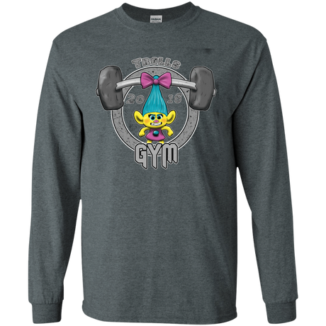 T-Shirts Dark Heather / S Trolls Gym Men's Long Sleeve T-Shirt