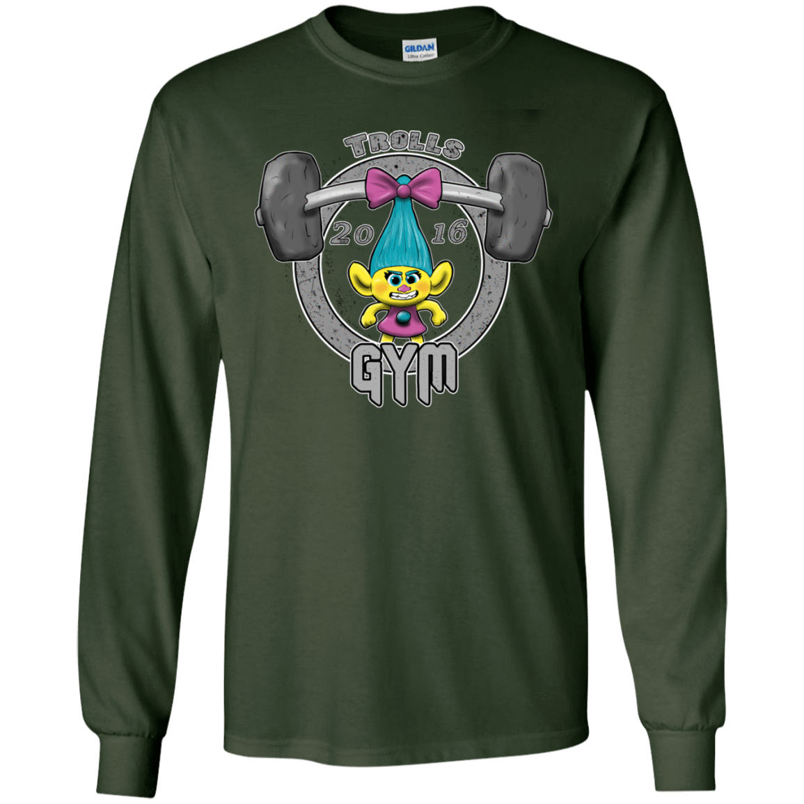 T-Shirts Forest Green / S Trolls Gym Men's Long Sleeve T-Shirt