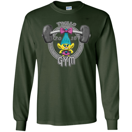 T-Shirts Forest Green / S Trolls Gym Men's Long Sleeve T-Shirt