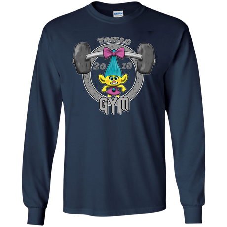 T-Shirts Navy / S Trolls Gym Men's Long Sleeve T-Shirt