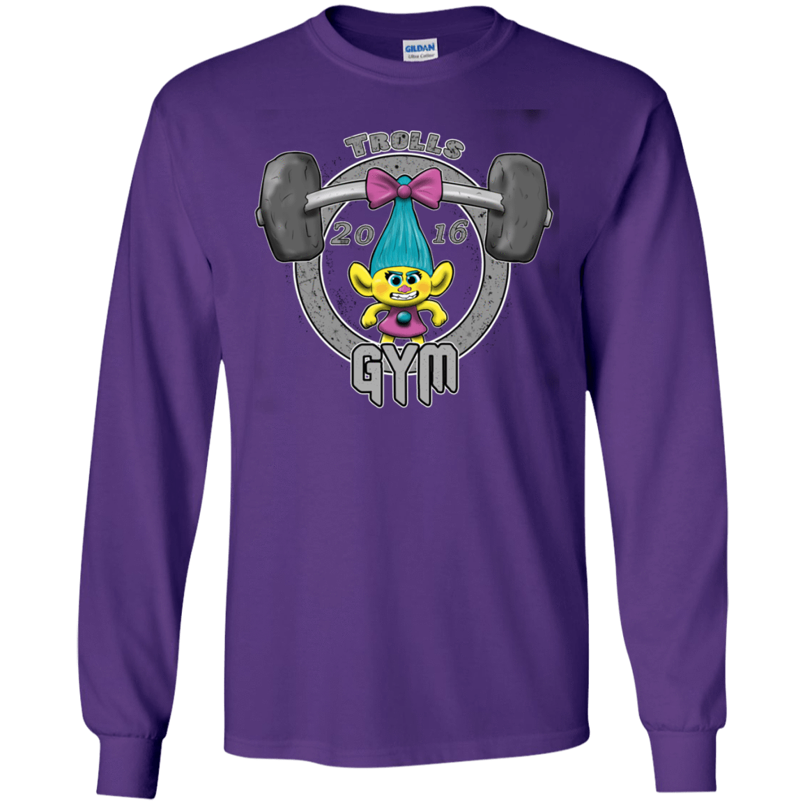 T-Shirts Purple / S Trolls Gym Men's Long Sleeve T-Shirt