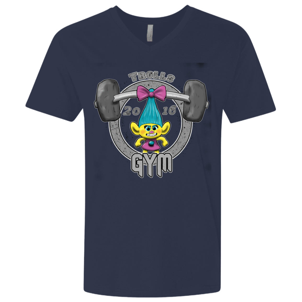 T-Shirts Midnight Navy / X-Small Trolls Gym Men's Premium V-Neck